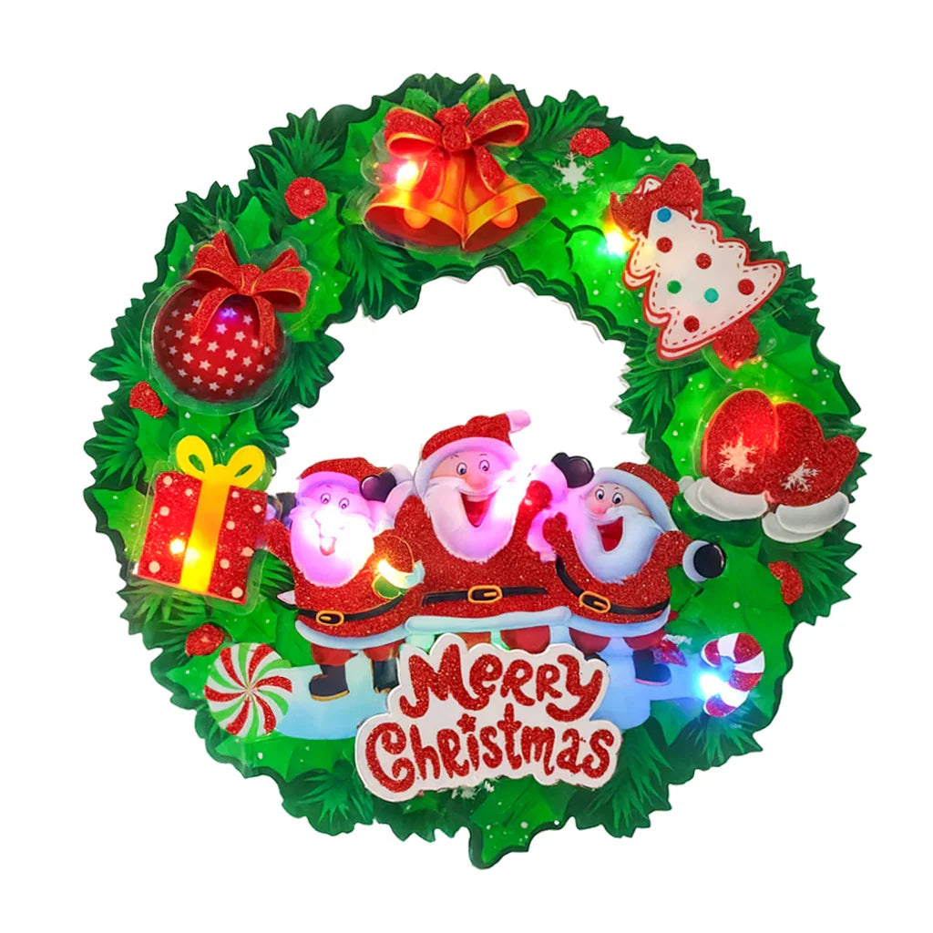 Merry Christmas Wall Hanging Ornaments With Light - 4206