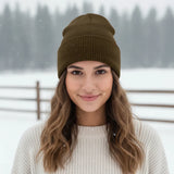 Plain Ribbed Winter Warm Knitted Hat