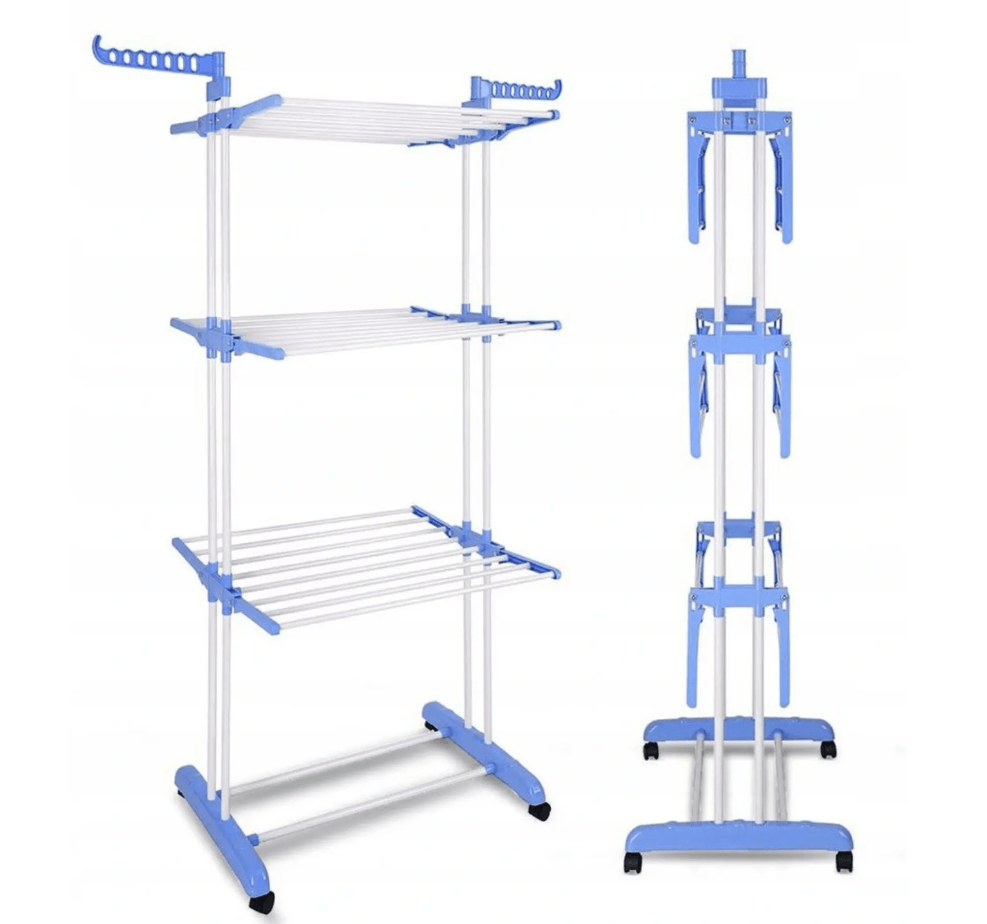 Folding Clothes Dryer Rack Three Layers Of Clothes Hanger