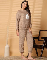 Women's Warm & Fuzzy Knitted Pajama Set