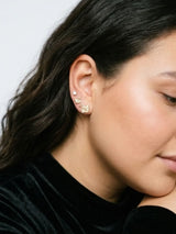 Korean Style Stainless Steel Stud Earrings 3 Pairs - 125