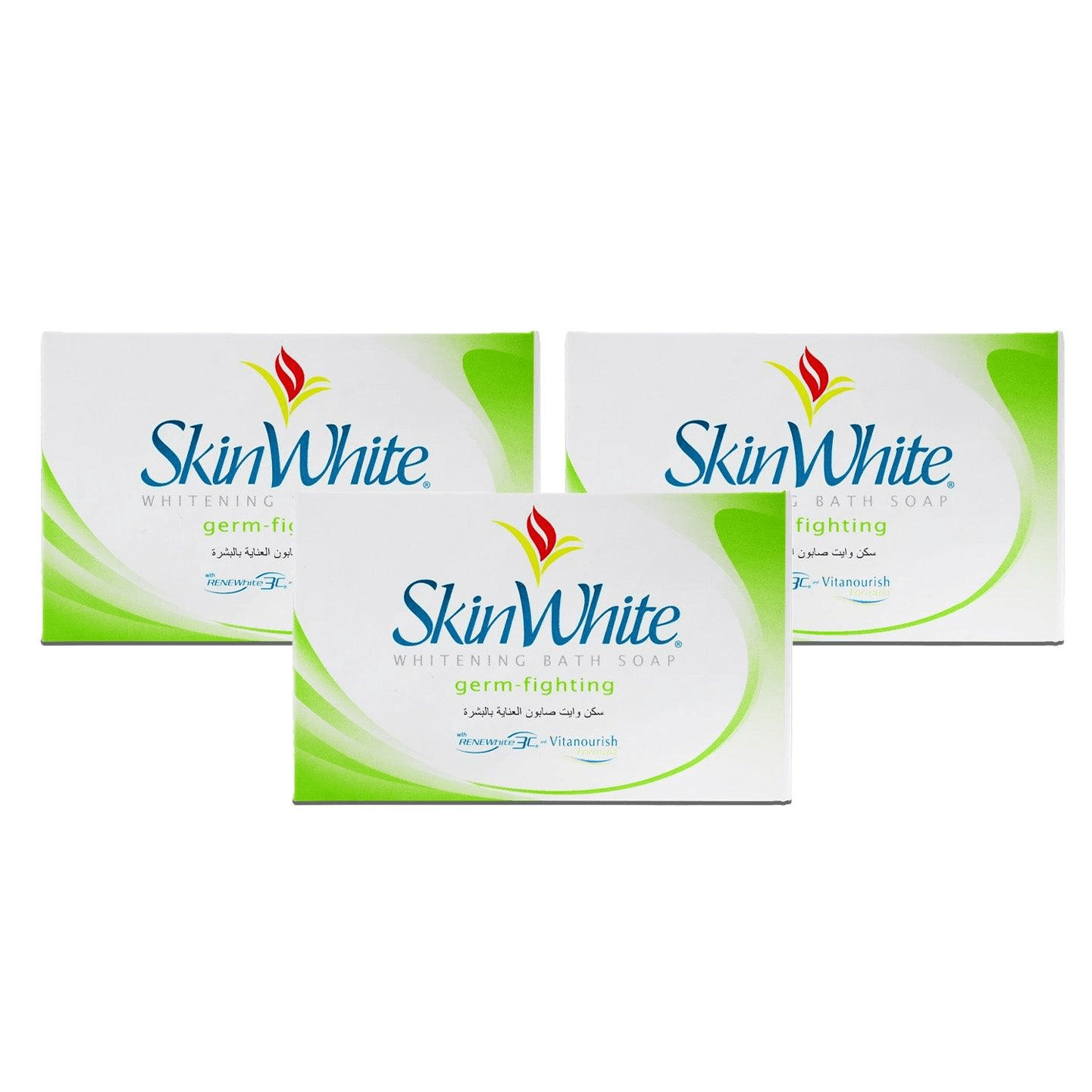 SkinWhite Brightening Bath Soap Germ Fighting - 135g (2+1) Free