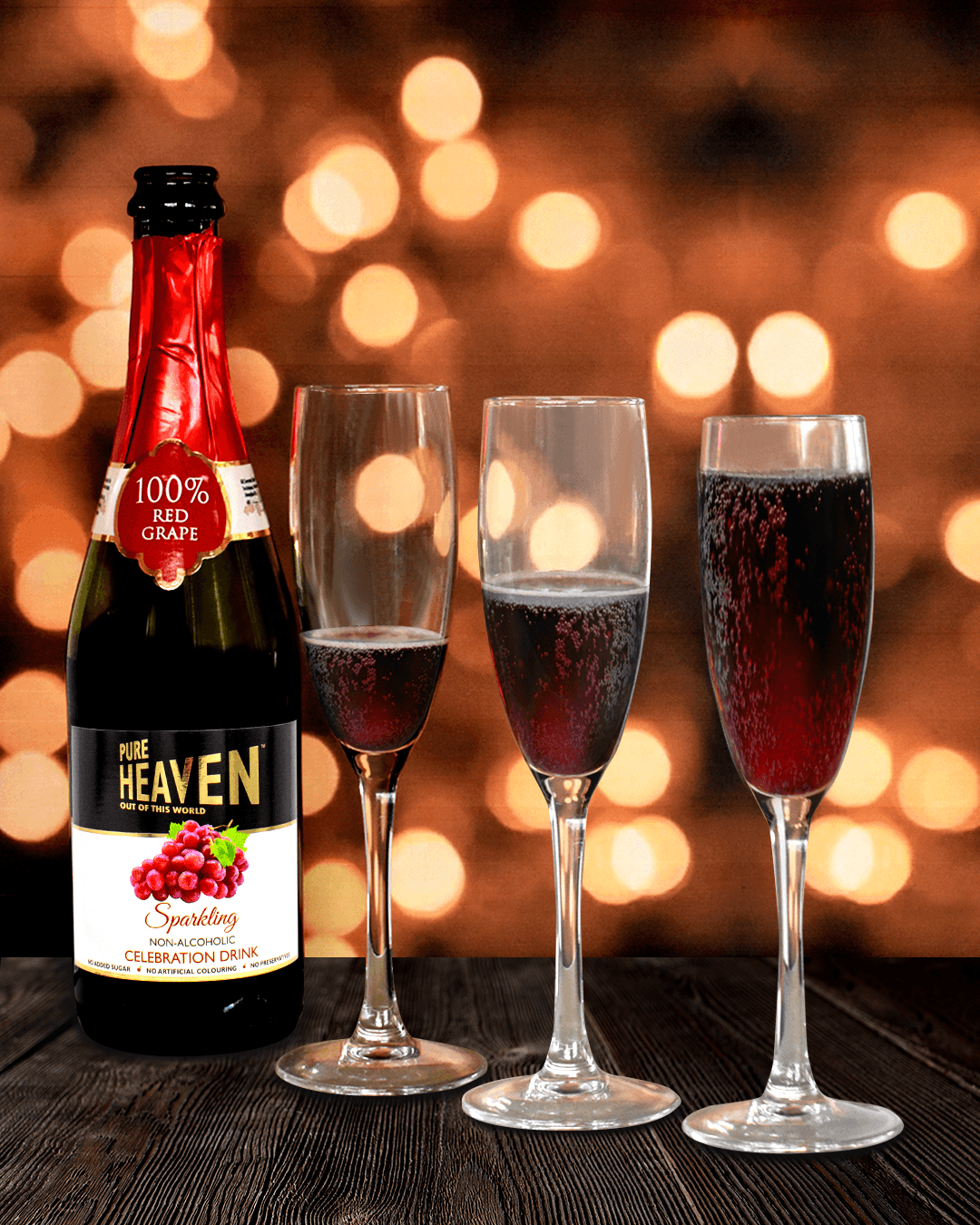 Pure Heaven Red Grape Non-Alcoholic Celebration Drink - 750ml