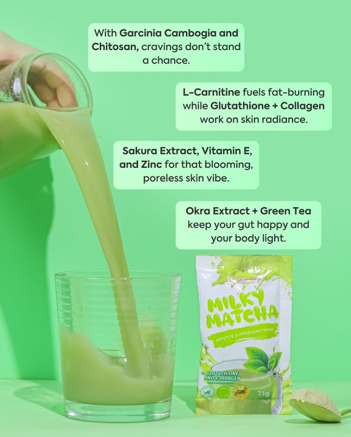 Glowming Milky Matcha Appetite Suppressant Drink - 10 Sachets × 20g