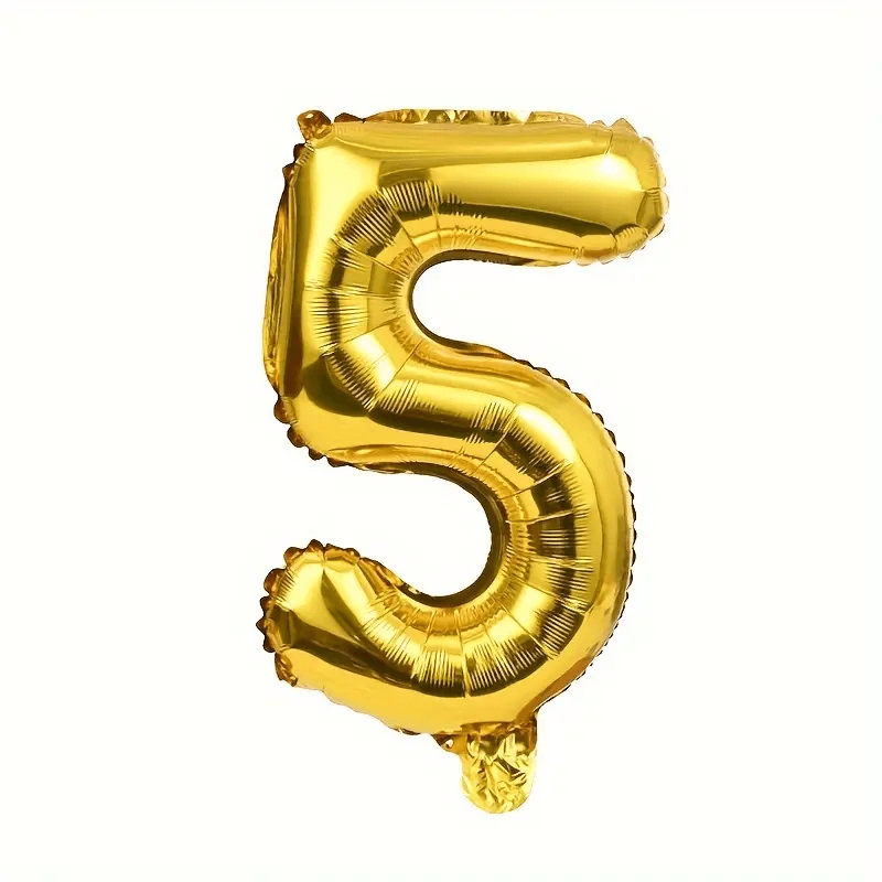 Birthday Decoration Foil Balloon Number 5 - 40Cm