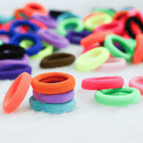 Multi Color Tiny Seamless Elastic Hair Bands - 40Pcs
