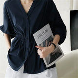 Women's V Neck Casual Fashion Top - 013