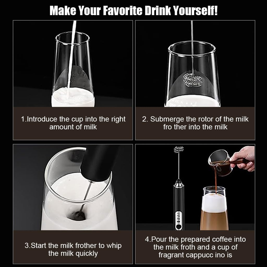 Multifunctional Portable Electric Milk Frother
