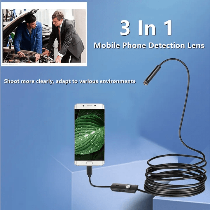 كاميرا فحص منظار داخلي ومنظار داخلي USB تعمل بنظام Android - 5M