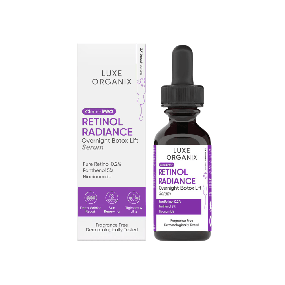 Luxe Organix Retinol Radiance Overnight Botox Lift Serum - 30ml