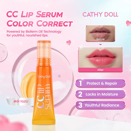 Cathy Doll CC Lip Serum Color Corrector #01 Yuzu - 10g