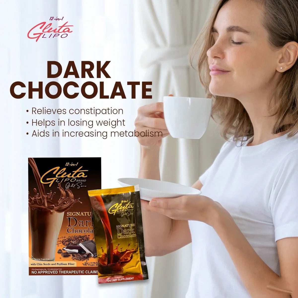 Gluta Lipo Signature Dark Chocolate Drink - 250g