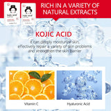 Guanjing Beauty Brighten Skin Kojic Acid Facial Mask - 25ml × 5Pcs