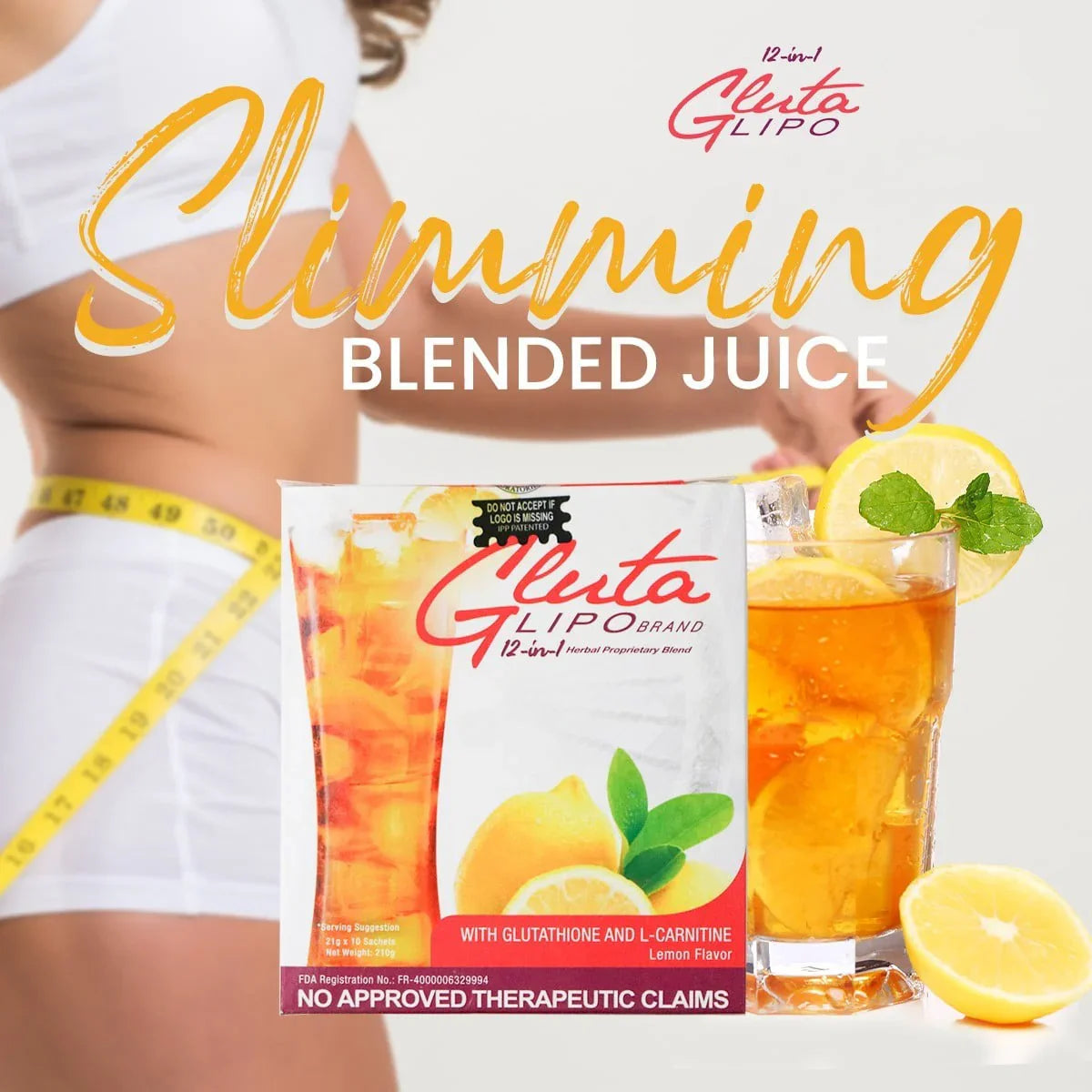 مشروب جلوتا ليبو العشبي بنكهة الليمون - 210 جرام