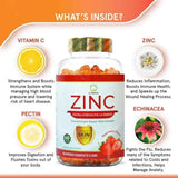 Dr. Pinoca Zinc Extra Strength Gummies Strawberry Flavour - 60 Gummies