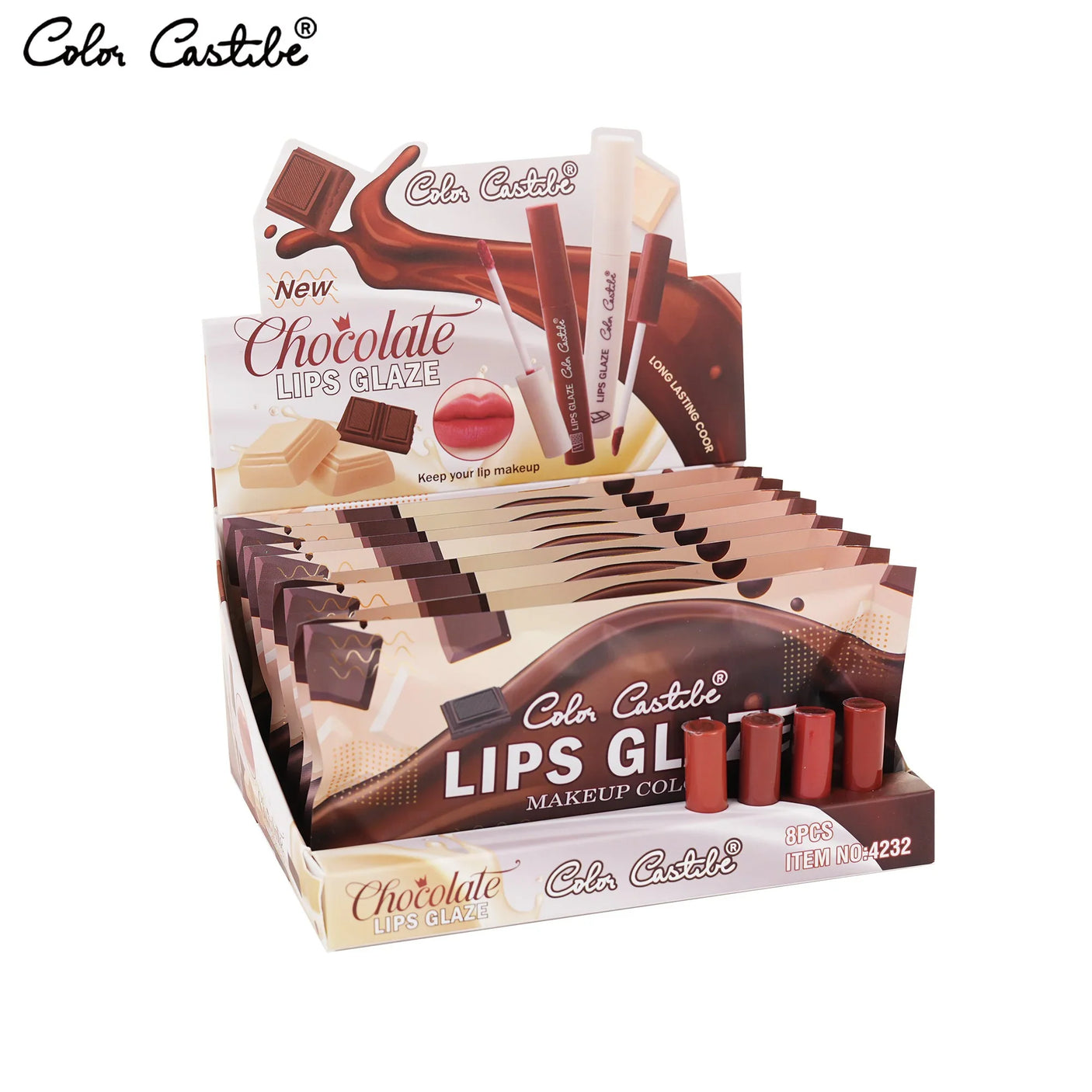 Color Castle Makeup Color Lip Glaze 4 Colors Set