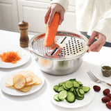 Multifunctional Stainless Steel Drain Basin 3 Pcs Set