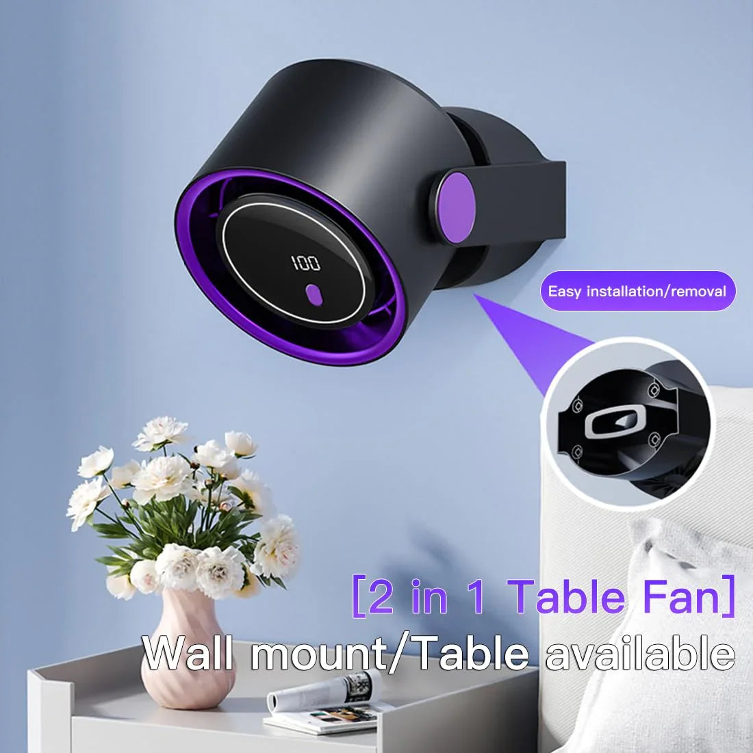 Portable Digital Display High Speed Desktop Fan