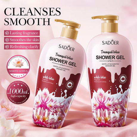 Sadoer White Lotus Scented Shower Gel- 1000ml