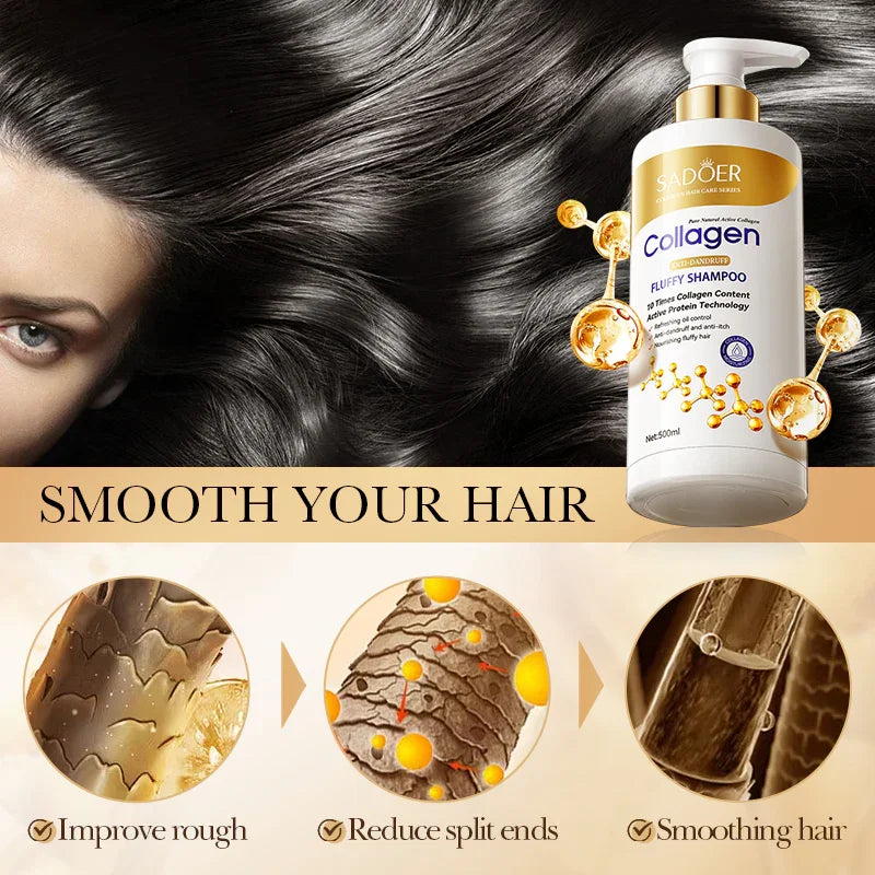 Sadoer Collagen Anti-Dandruff Fluffy Shampoo - 500ml