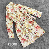 Long Sleeves Comfortable Flannel Bathrobe Coral Fleece