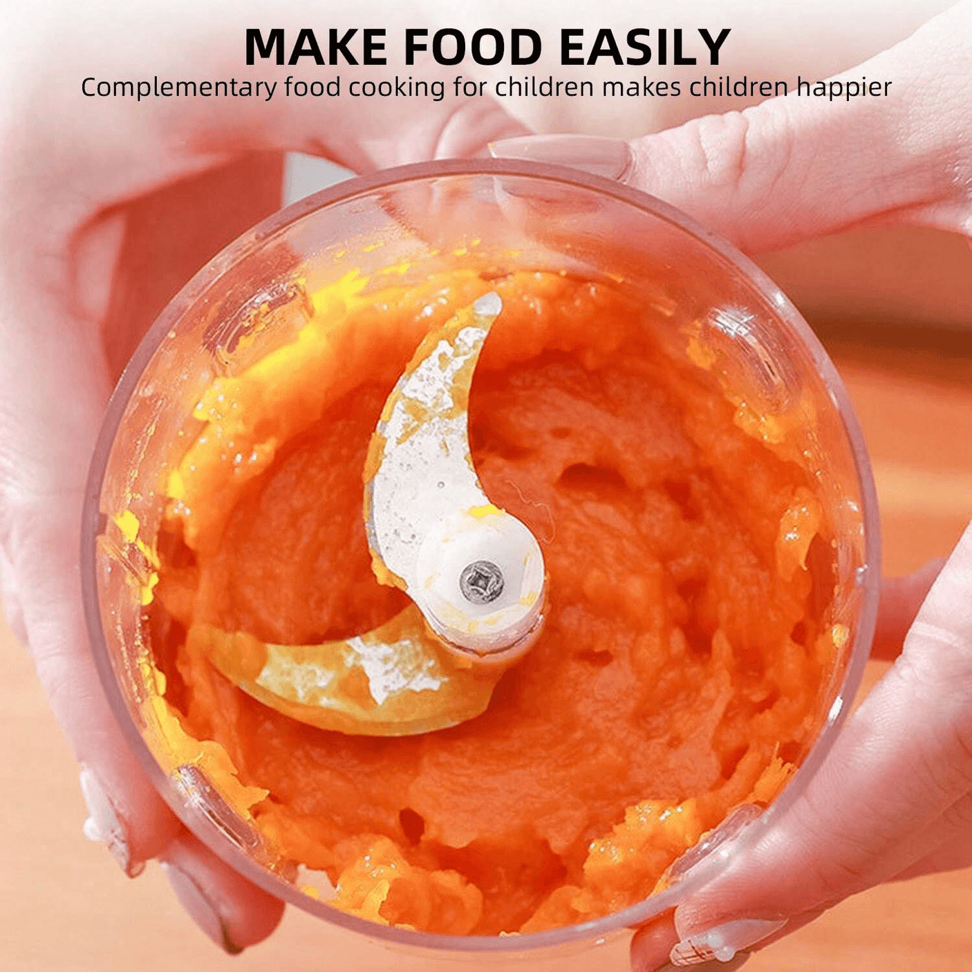 Electric 2 In 1 Wireless Mini Mixer Multi Function Cooking Machine
