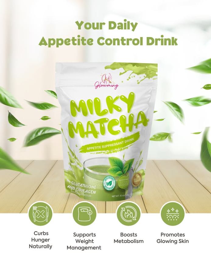 Glowming Milky Matcha Appetite Suppressant Drink - 10 Sachets × 20g