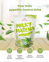 Glowming Milky Matcha Appetite Suppressant Drink - 10 Sachets × 20g