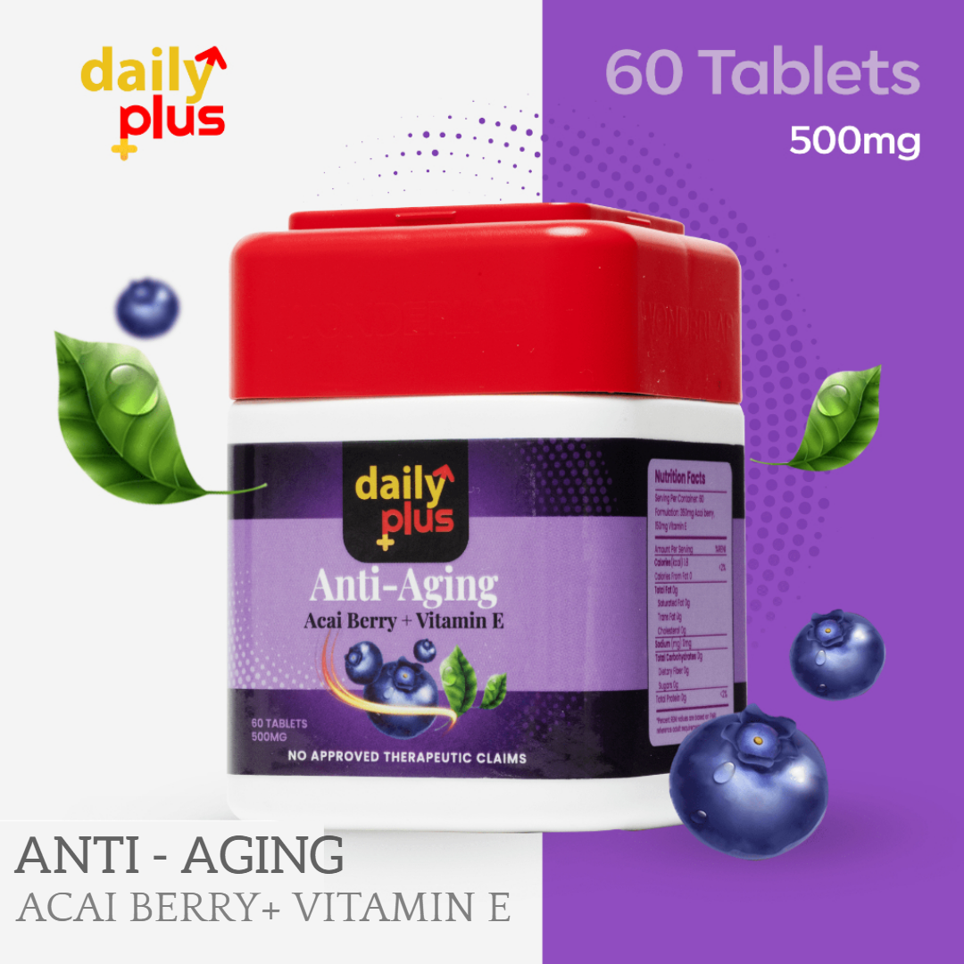 Daily Plus Anti-Aging Acai Berry + Vitamin E Caps - 60s