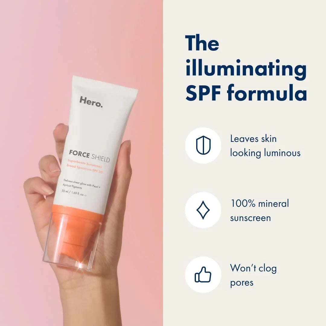 Hero Force Shield Superbeam Sunscreen Apricot SPF 30 - 50ml