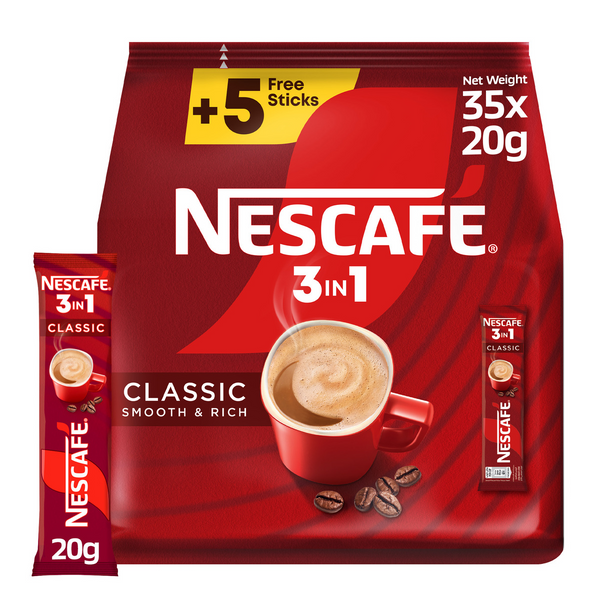 Nescafe 3 In1 Instant Coffee Mix Sachet 20g x 35 Pieces