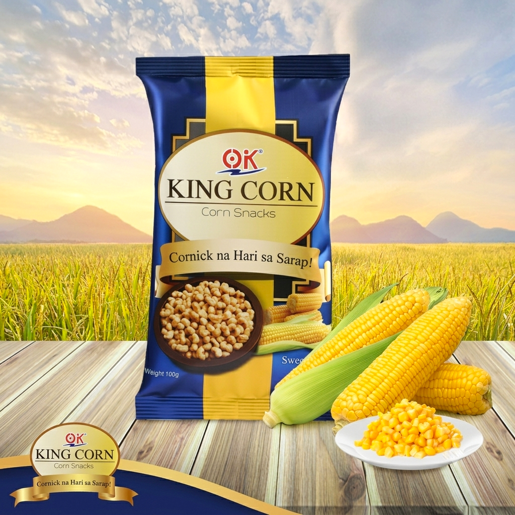 OK King Corn Sweet Corn Flavour Snacks - 100g