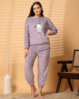 Women's Warm & Fuzzy Knitted Pajama Set