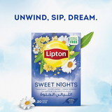 Lipton Sweet Nights Herbal Infusion Tea - 20 Bags × 1.5g (30g)