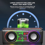 Transparent RGB Wireless Portable Bluetooth Dual Speaker - V8