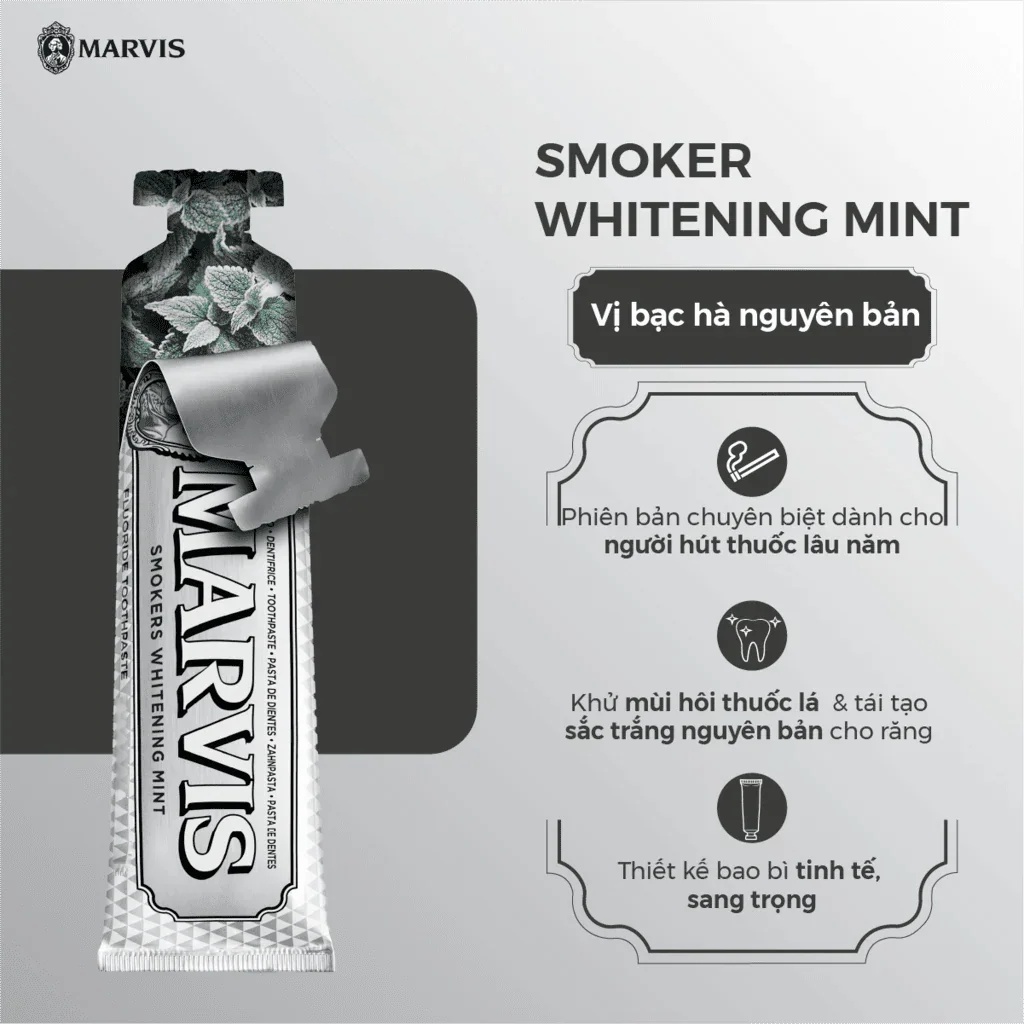 Marvis Toothpaste Smokers Brightening Mint - 25ml