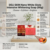 Deli Skin Nano White Gluta Intensive Brightening Soap - 90g