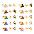 Golden Stainless Steel Stud Earings - 100