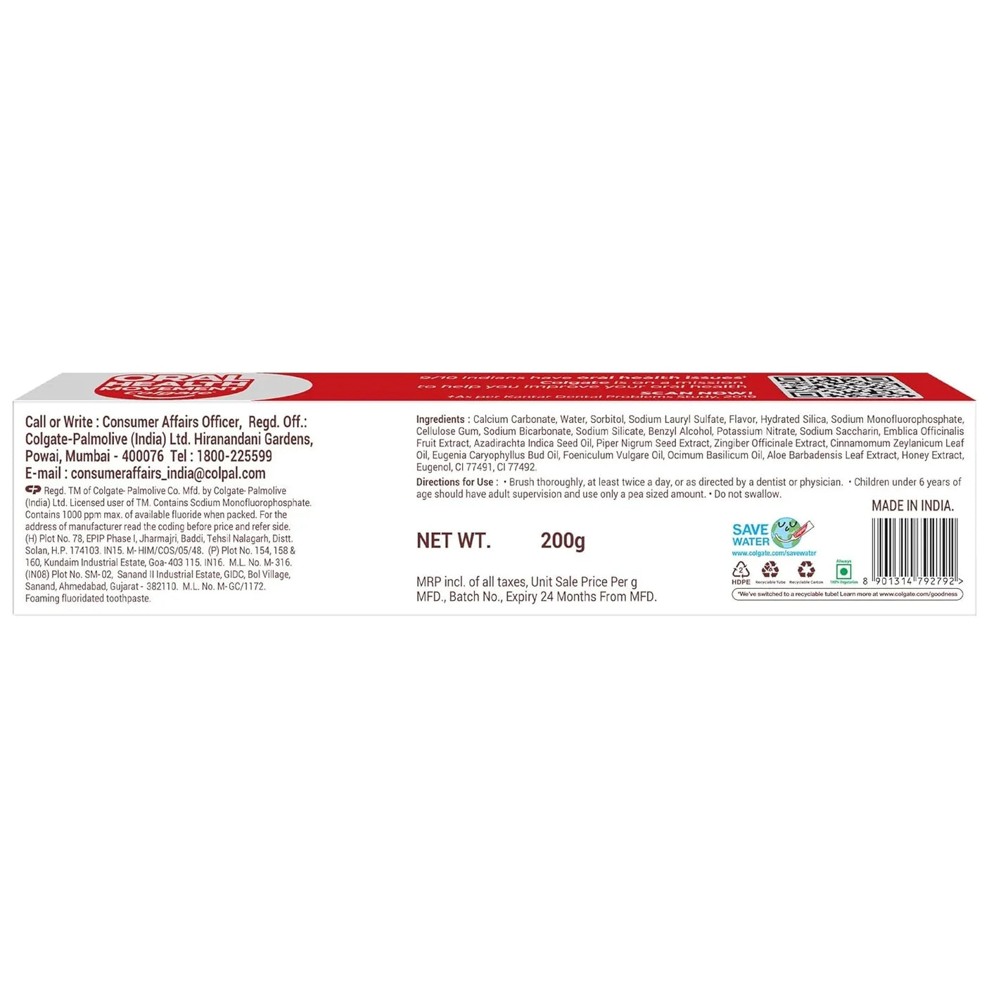 Colgate Vedshakti Ayurvedic Toothpaste - 200g
