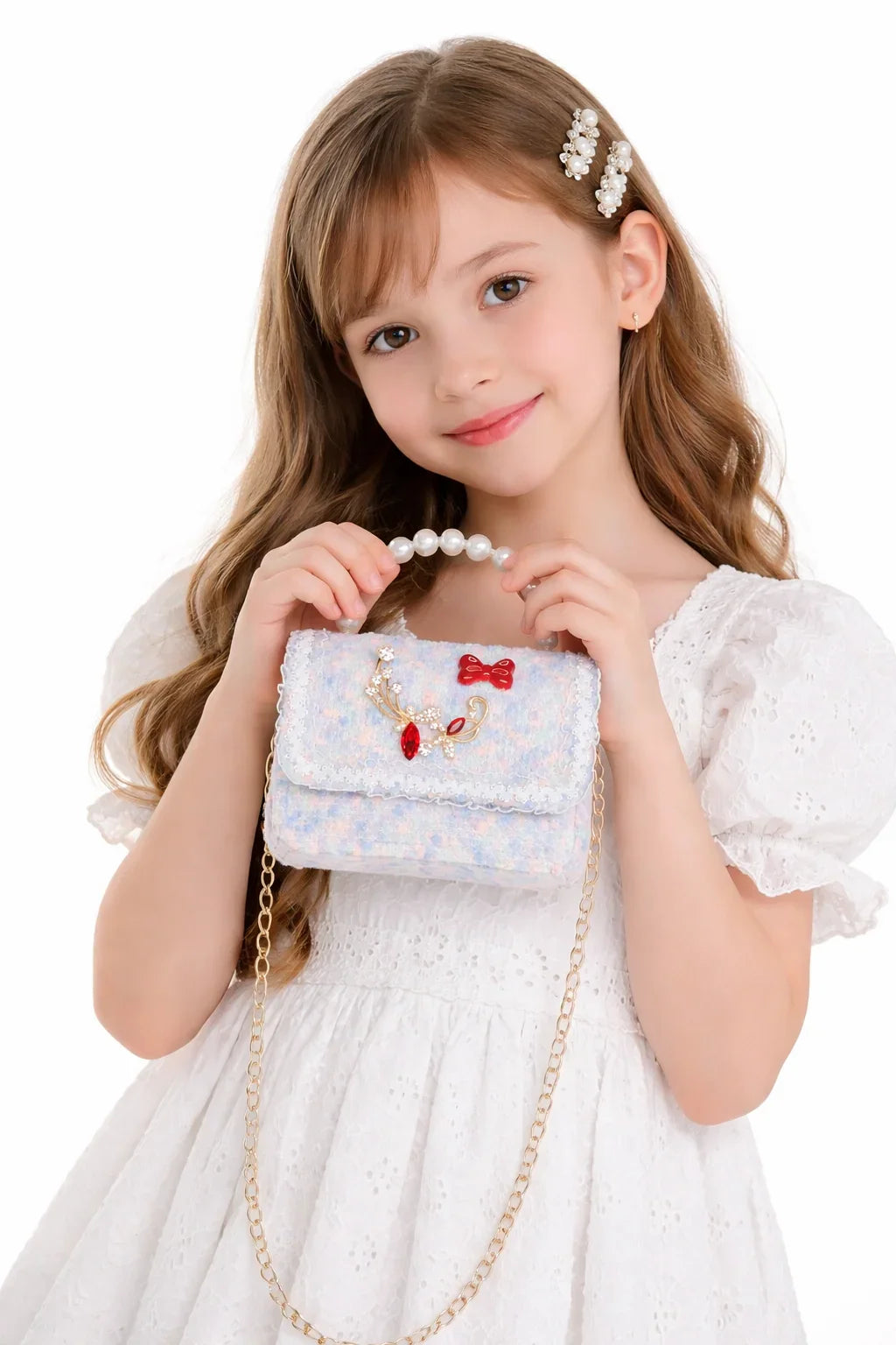 Kids Princess Small Size Handbag With Strap
