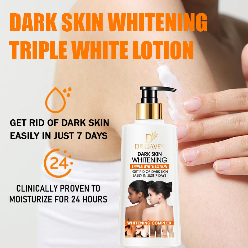 Dr. Davey Dark Skin Brightening Triple White Lotion - 500ml