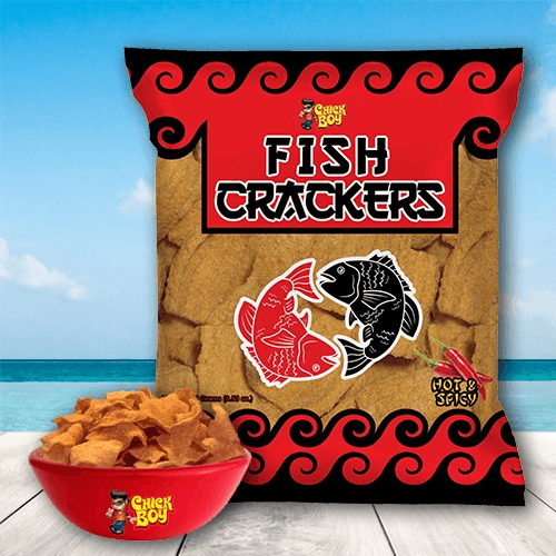 Chick Boy Fish Cracker Hot & Spicy + Salt & Vinegar - 2 × 100g (Offer)
