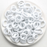 White Color Tiny Seamless Elastic Hair Bands - 40Pcs