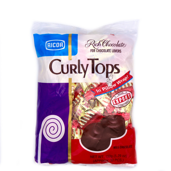 Ricoa Curly Tops Milk Chocolate - 150g