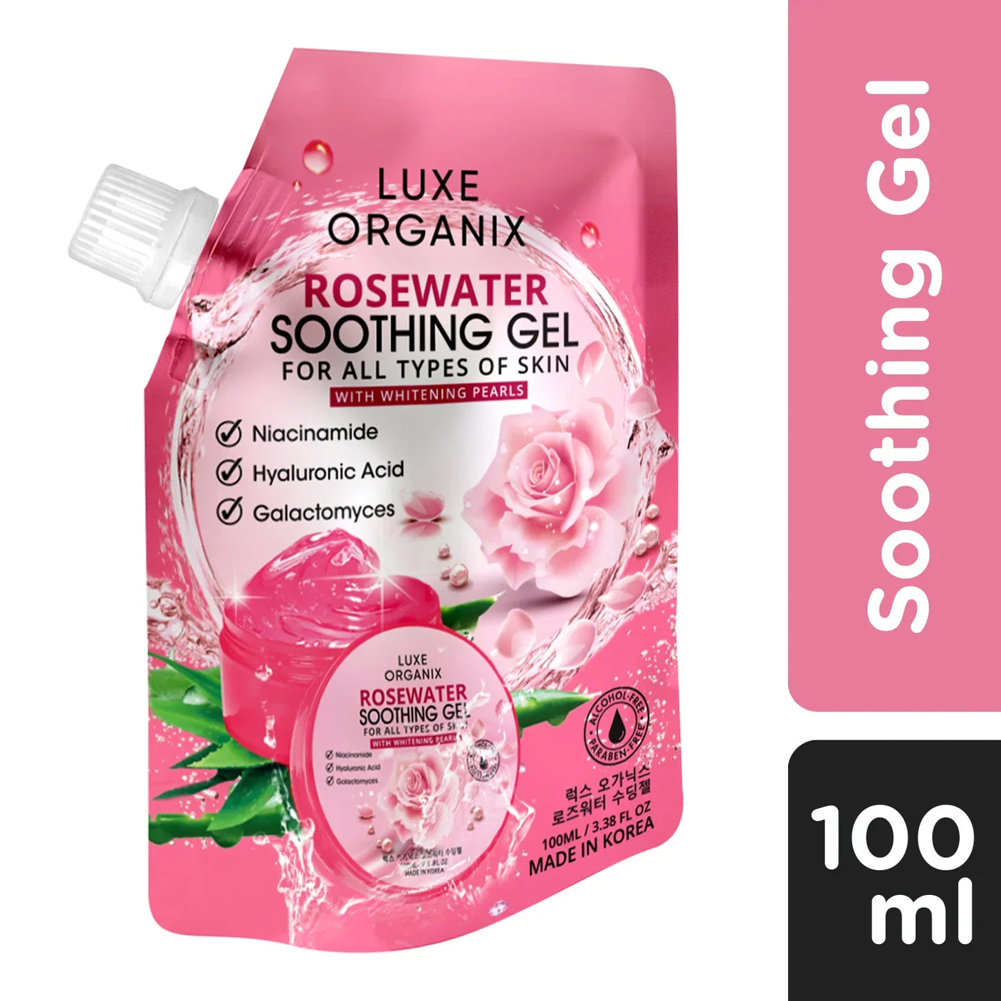 Luxe Organix Rosewater Soothing Gel Korea - 100ml