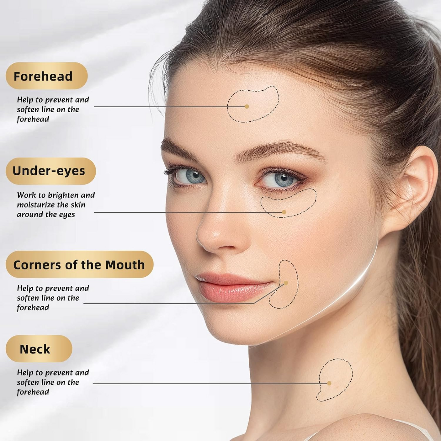 Sadoer 24K Golden Collagen Starry Eye Mask - 80g (60Pcs)