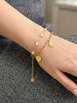 Unique Design Golden Stainless Steel Bracelet - B02