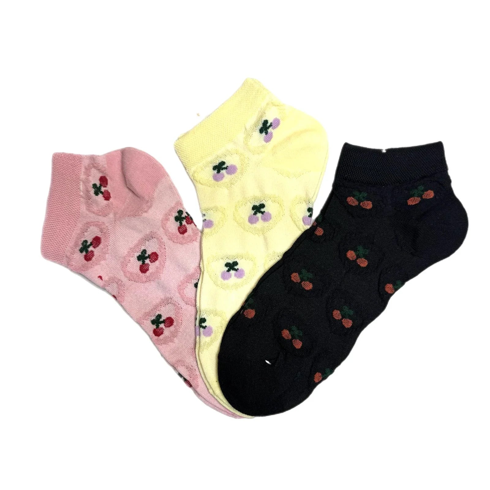 Soft Elastic Ankle Socks - 3 Pairs - K-4A