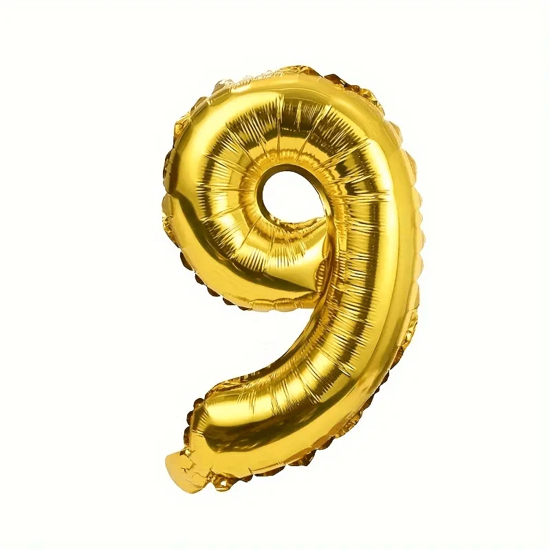 Birthday Decoration Foil Balloon Number 9 - 40Cm