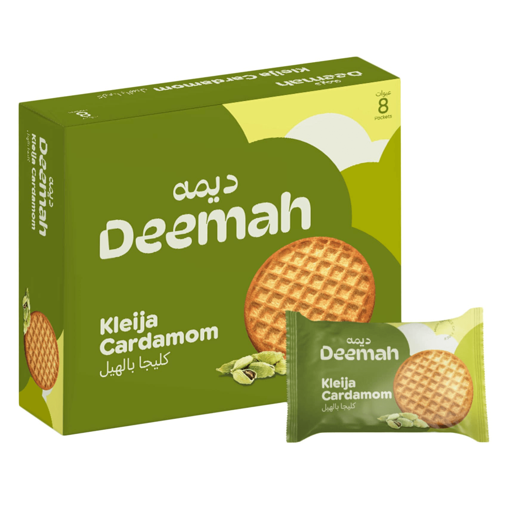 Deemah Kleija Biscuit With Cardamom - 8 Packets (Offer)
